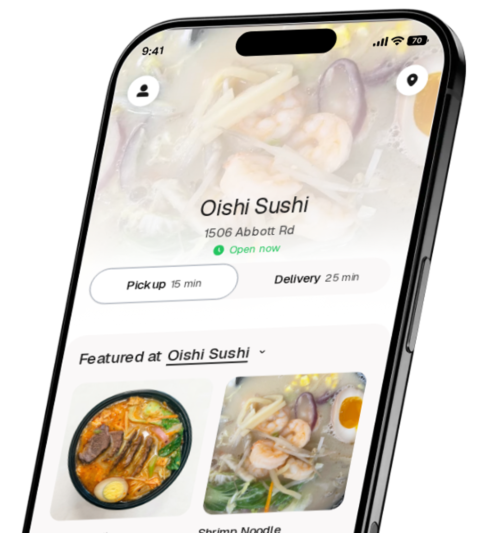 Oishi Sushi app preview