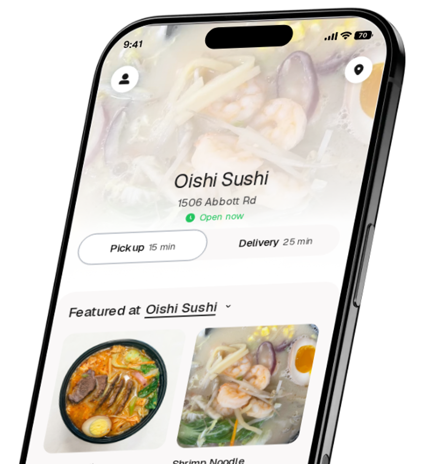 Oishi Sushi app preview