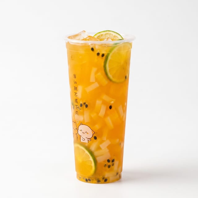 Lemonade Tea with Lychee Jelly.