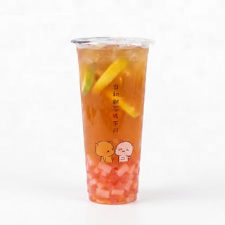 Peach Tea with Lychee Jelly