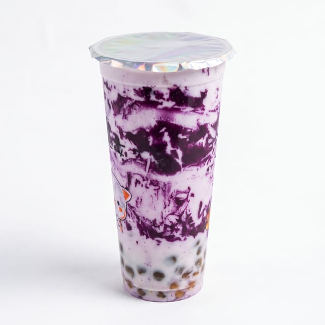 Double Purple Bubble Milk with Cheese Foam.